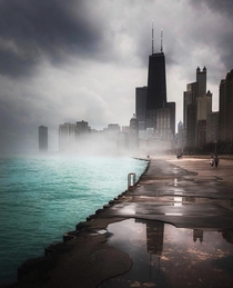 Moody weather in Chicago Illinois