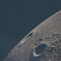 Moon as captured by an Apollo  astronaut Credits NASA