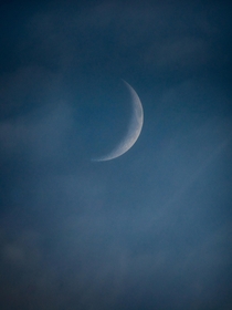 Moon Peaking behind the Clouds