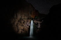 Mooney Falls at night 