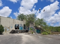More Aerojet rocket facility near Homestead FL Instrumentation bunker near silo - the sloped sides were intended to protect the building from any explosions at the silo 