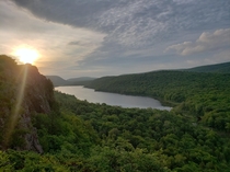 Morning at Lake of the Clouds Porcupine Mountains Michigan OC x