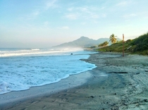 Morning breaks on a beach at Punta de Mita Riviera Nayarit Mexico 
