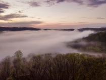 Morning Fog in a Valley Northern Pennsylvania - Photo by Vincent Stahl 