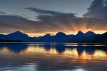 Morning on Lake McDonald Glacier National Park Montana 