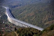 Mount Bolu Tunnel Approach Viaducts Otoyol  Motorway O- Turkey
