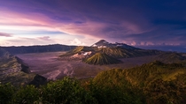 Mount Bromo Volcanoes in Bromo Tengger Semeru National Park East Java Indonesia by Panom Bounak 