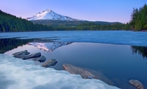 Mount Hood from Trillium Lake Oregon  photo by Larry Andreasen