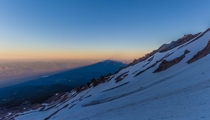 Mount Shastas shadow at sunrise 
