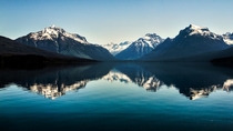 Mountain Lake Reflection - Glacier National Park Montana 