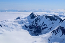 Mountains by Colony Glacier Alaska    
