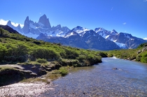 Mountains Glaciers and Rivers in Mt Fitz Roy Santa Cruz Argentina  by Martin St-Amant