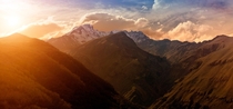 Mountains of Kazbegi - the Caucasus mountains of Georgia  photo by Roland Shainidze