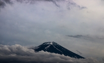 Mt Fuji Covered by Clouds 