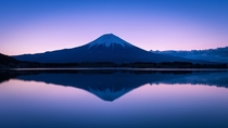 Mt Fuji Reflection - a minimal sunrise on Japans iconic volcano  photo by myy_t
