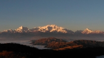 Mt Kanchendzonga Eastern Himalayas Indo-Nepal border Clicked from Sandakphu trekking trail 