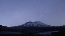 Mt St Helens and star trails 