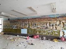 Mural in an Abandoned Bureau of Indian Education School New Mexico 