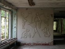 Mural in Pripyat Ukraine 