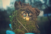 Murby - A moss-covered Furby found on an old farms property during cleanup