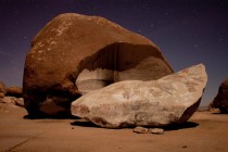 My boyfriends long exposure of the worlds largest freestanding boulder Giant Rock Landers California 