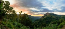 My breakfast view of Little Adams peak Sri Lanka 