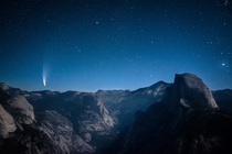 My breath was taken away on this morning a few weeks ago Comet NEOWISE rising over Yosemite Valley 