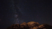 My first attempt at astrophotography what do you guys think Taken in Wadi Rum - Jordan