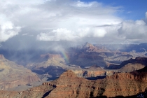 My first visit to the Grand Canyon was greeted by a rainbow 