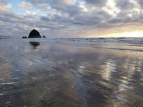 My first visit to the Oregon coast in February Haystack Rock Cannon Beach 