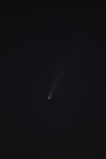 My photo of c f NEOWISE in a highly light polluted area