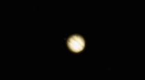 My photo of Europaupper left casting a shadow onto Jupitertop middle of Jupiter