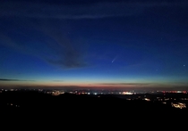 My photo of the NEOWISE COMET Czech Republic I took this photo with a phone so its not perfect but I love it