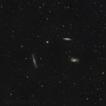 My picture of the Leo Triplet a group of spiral galaxies over  million light years away 