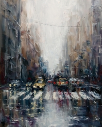 My recent work Rainy NY Oil on canvas x inches