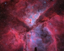My true color image of the largest and brightest nebula in the sky the Carina Nebula 