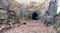 Mysterious and inviting train tunnel in Clinton Massachusetts 
