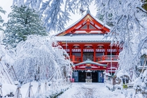 Natadera Temple in winter Japan 