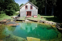 Natural stone organic pool 
