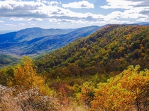 Nearing peak fall color in Shenandoah National Park 