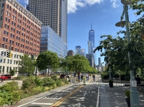 New York City Hudson River Greenway a Manhattan length bike path