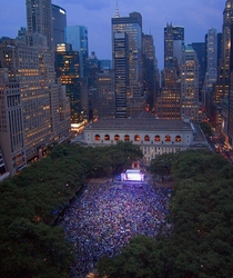 New York Rangers fans gather in Bryant Park to watch Game  of the  Stanley Cup Final 