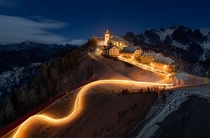 Newyear Torchlight on Mt Lussari Camporosso Italy  Photo by Bruno Pisani