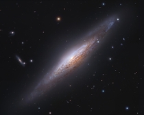 NGC  Edge-On Spiral Galaxy 