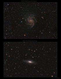 NGC  Fireworks Galaxy and NGC  Deer Lick Group 