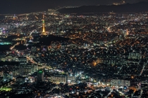 Nightscape of Daegu South Korea 