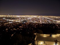 Nighttime shot of LA from the Griffith observatory 