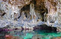 Niuean ancestor kings private bathing cave  Makefu Niue Island 