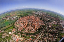 Nordlingen Germany built in a  million year old meteor impact crater 
