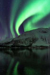 Northern lights just outside of Troms Norway 